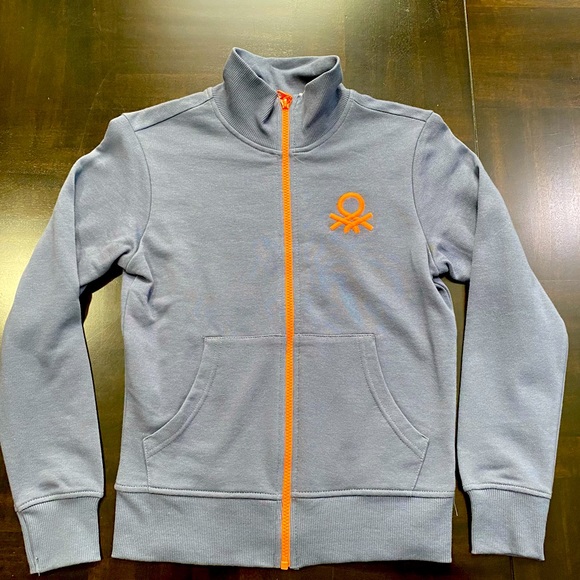 United Color of Benetton Boys Long Sleeve Sweatshirt with Zipper Size XL(10-11) - Picture 7 of 8